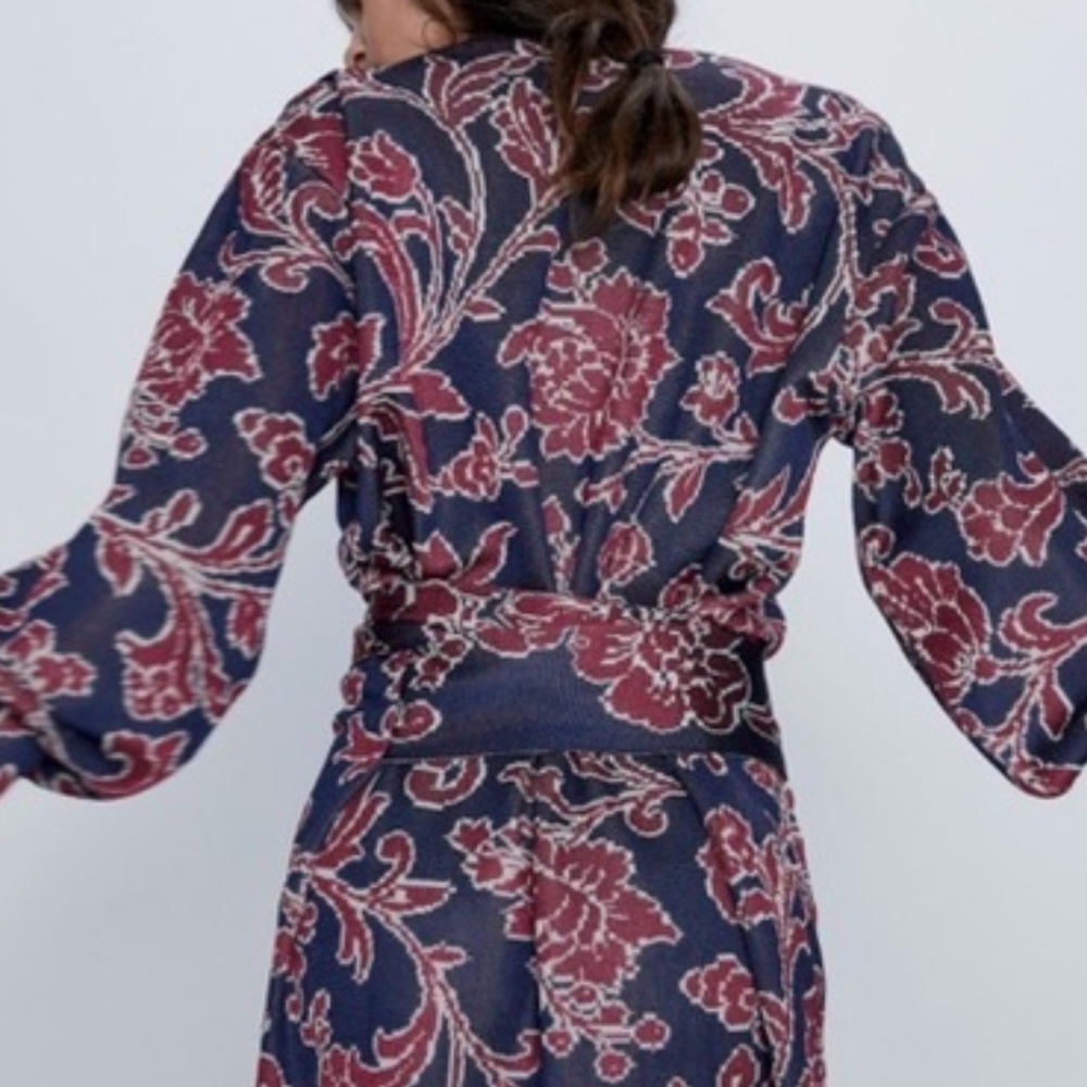 NEW ZARA Jacquard Sweater Dress - Picture 4 of 5